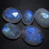 11.5x15.5 -15x20 mm - 5pcs - AAA high Quality Rainbow Moonstone Super Sparkle Rose Cut Oval Faceted -Each Pcs Full Flashy Gorgeous Fire